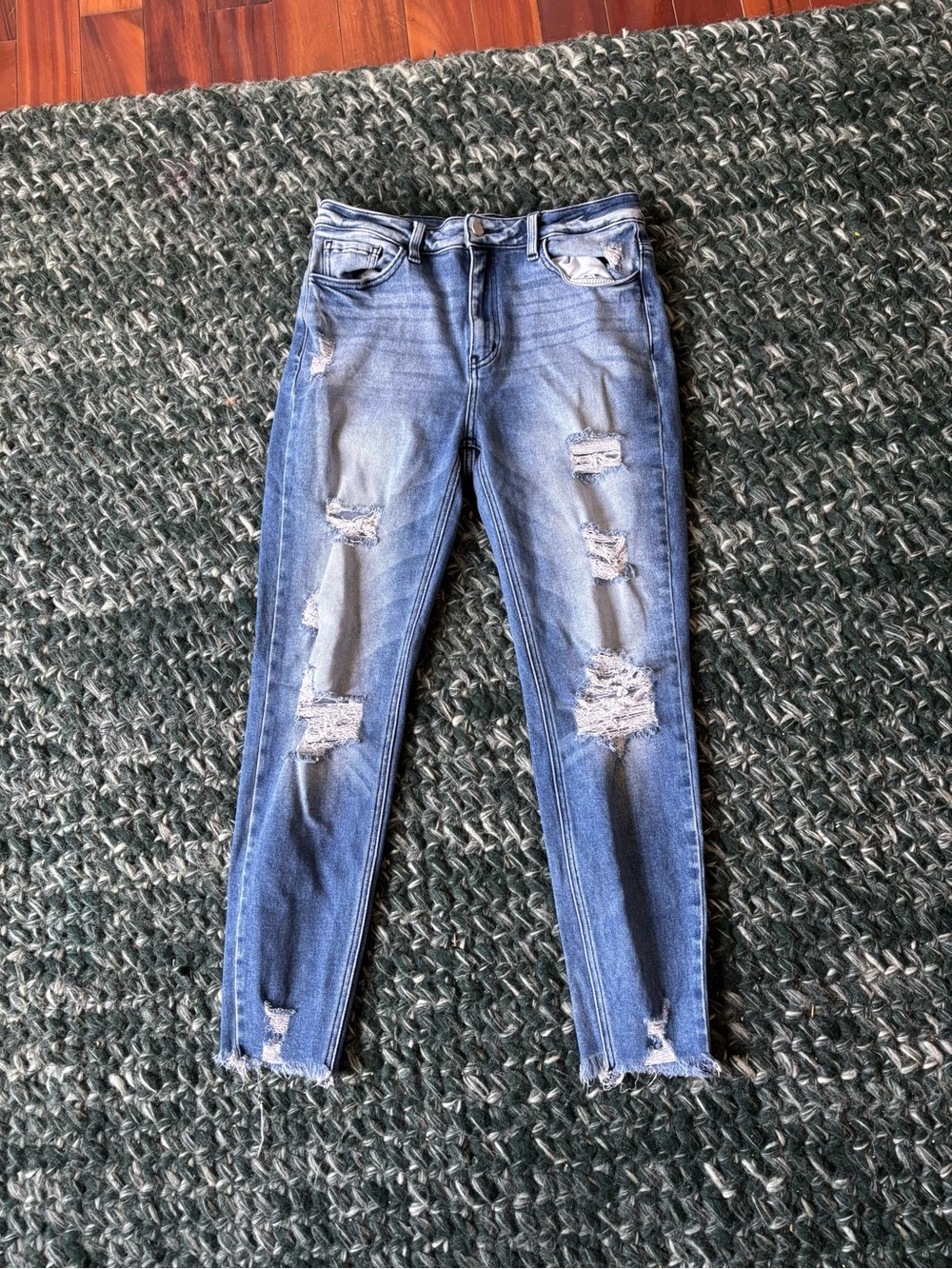 kancan signature kurvy ultra high rise ankle skinny jeans